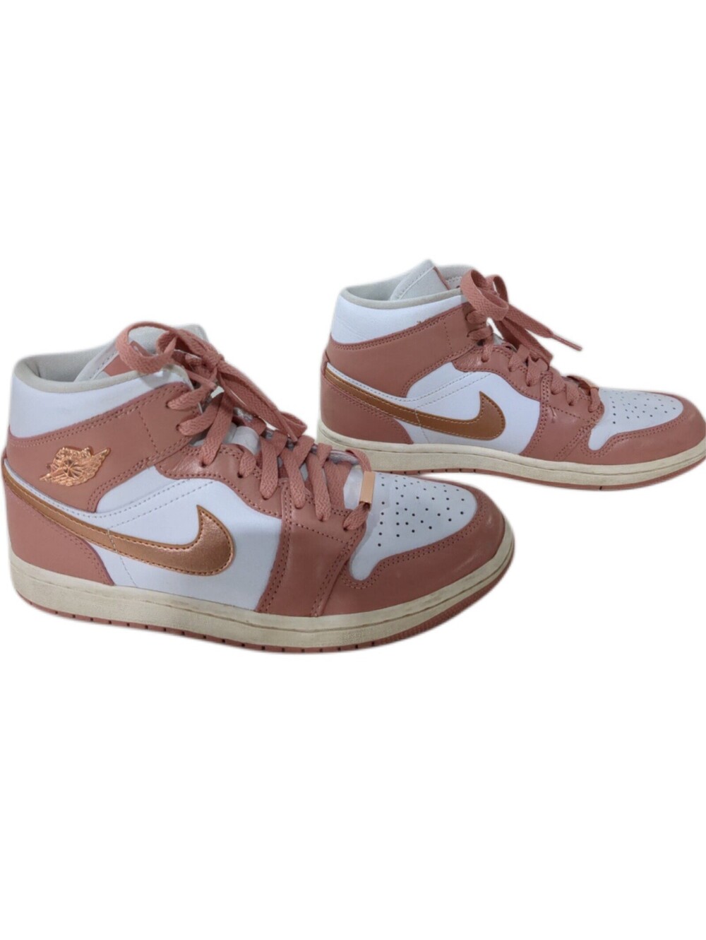 Nike Air Jordan 1 Mid FB9892-670 Pink White Bronze Men’s Size 8.5
